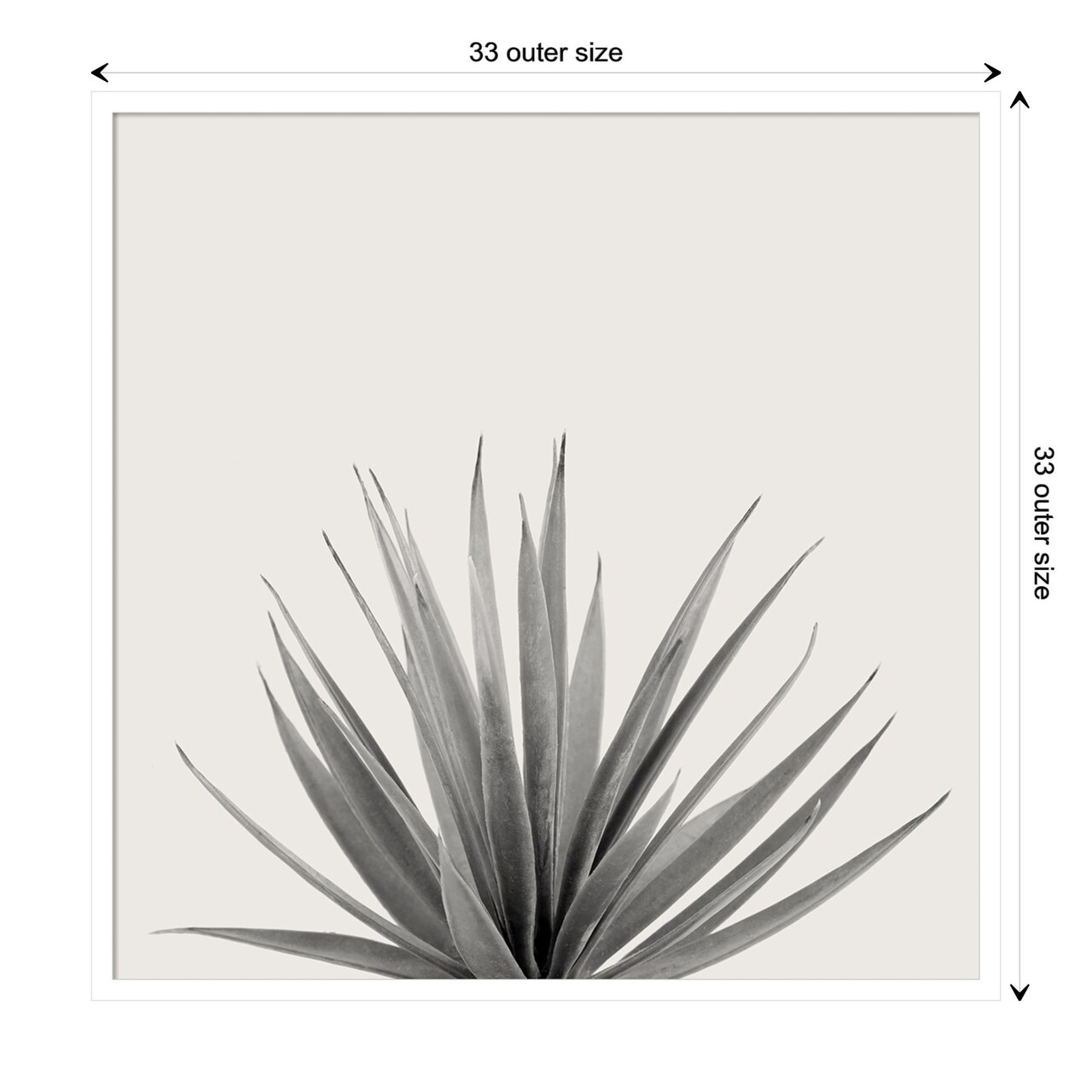Haze Agave Succulent by The Creative Bunch Studio Wood Framed Wall Art Print